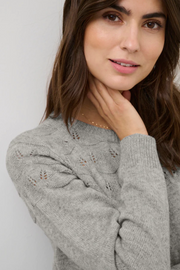 Monto Pullover Sweater in Medium-Grey Mélange