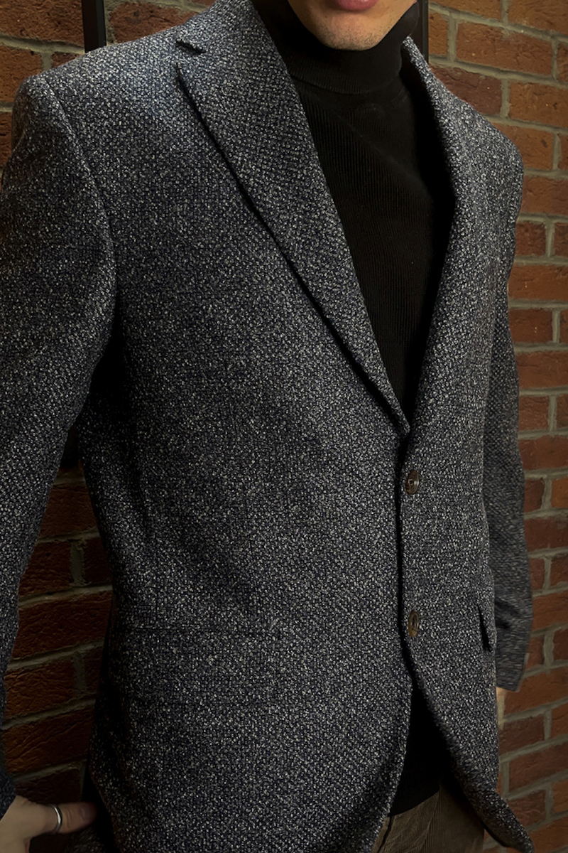 Conway Sports Jacket in Grey-Blue Tweed – chrisjameskingston