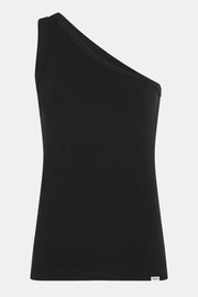 One-Shoulder Contour Top in Black or White