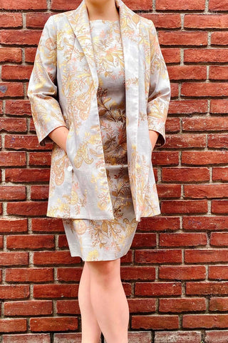 Swing-Style Damask Soft Jacket in 2 Colours