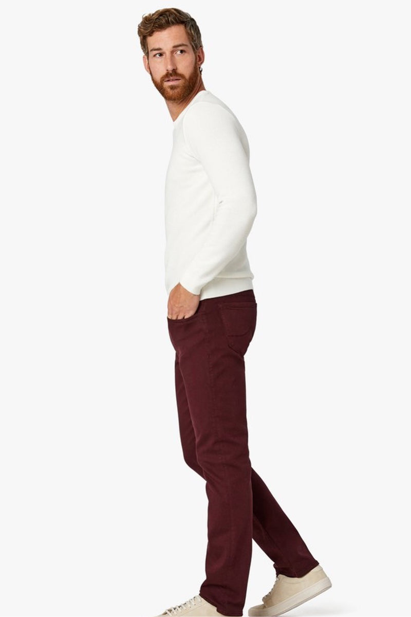 34 Heritage Courage Mid-Rise, Straight Leg Pants In Burgundy Comfort