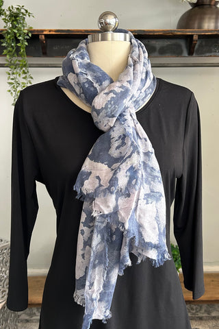 Abstract Scarf in Teal Autumn