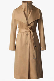 Ilana Slim-Fit Wool Coat With Bib Collar in 2 Colours