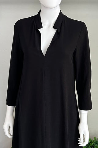 3/4 Sleeve Dress in Nero
