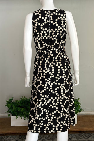 Sleeveless Pretty Woman Dress in Black Dot
