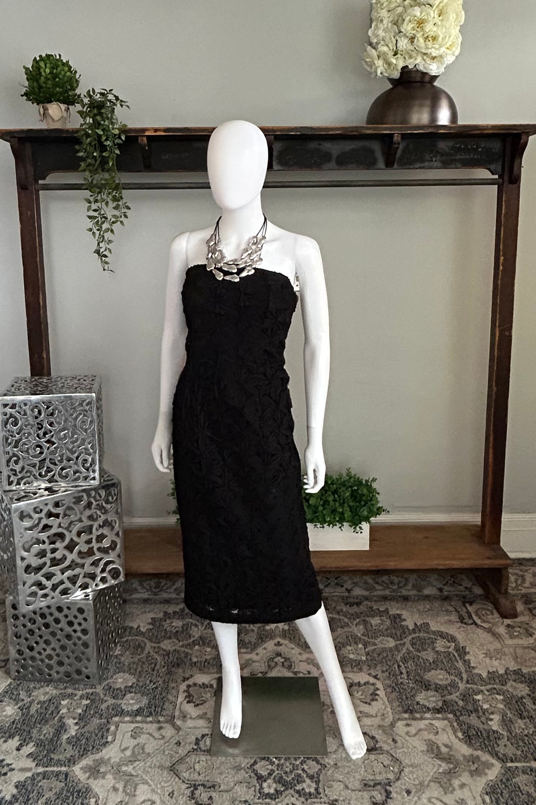 Fancy Fleur Strapless Dress in Black Floral – chrisjameskingston