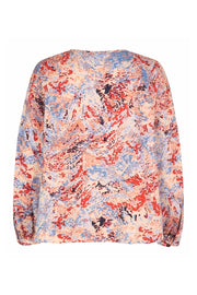 Danette Long-Sleeved Top in Multicolour Print