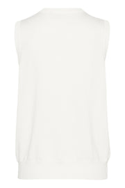 Lizza Sleeveless Knitted Shell in Chalk