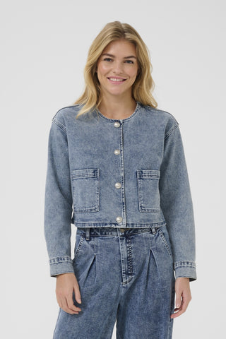 Doriana Denim Jacket in Washed Blue