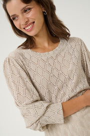 Tio Knitted Lace Pullover in 2 Colours