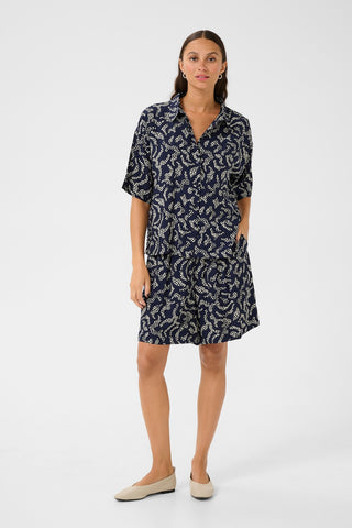 Barton Shorts in Midnight Marine Lace Print
