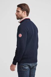 Classic Windproof Quarter-Zip Knitted Cotton Sweater in 4 Colours