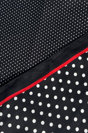 Linda Polka Dot Neckerchief Scarf in Black-Red