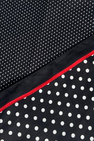 Linda Polka Dot Neckerchief Scarf in Black-Red