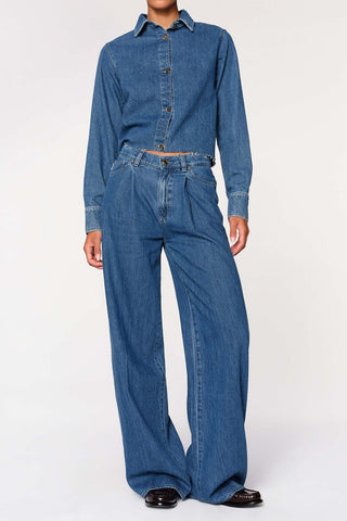 Isabel Wide Leg Jean in North Beach
