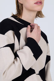 Sweater in Black & Ivory