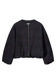 Cropped Bomber Jacket in Night Sky