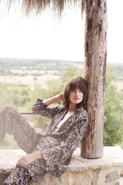 Boyfriend Blazer in Multicoloured Animal Print