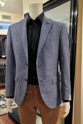 Conway Single-Breasted Sport Coat in Dark Blue