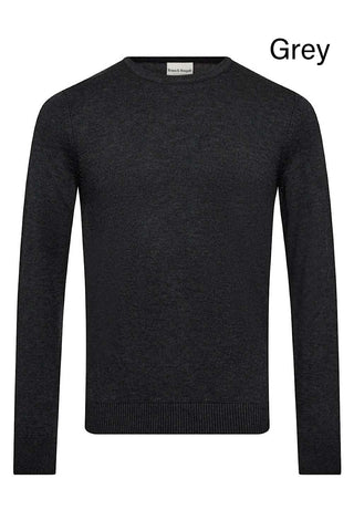 Jupiter Merino Wool/Acrylic Blend Crew-Neck Sweater in 8 Colours