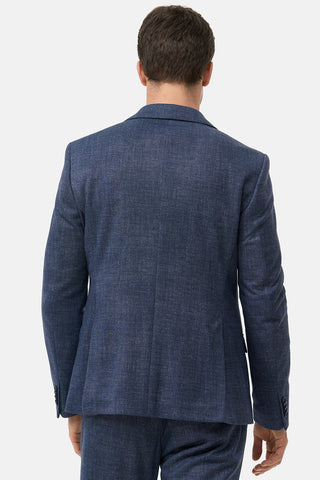 Jersey Suit With Drawstring Waist Pant in Navy