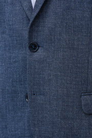 Jersey Suit With Drawstring Waist Pant in Navy