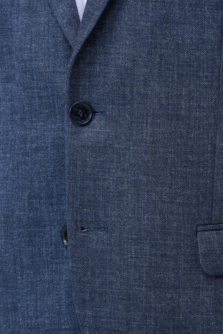 Jersey Suit With Drawstring Waist Pant in Navy