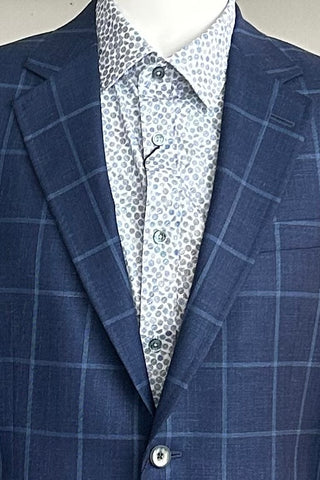 Ibiza Sport Coat in Blue Large Check