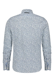 Long-Sleeved Beach Bike Print Shirt in Blue