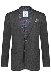 Piqué Blazer in Dark Grey or Burgundy