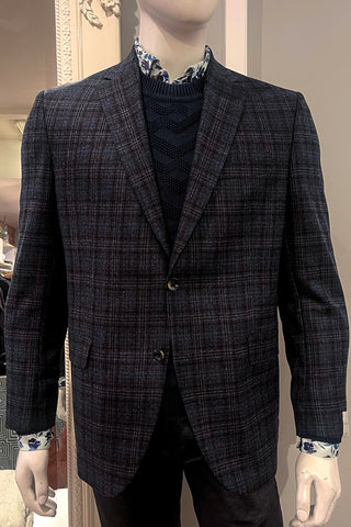 Conway Sports Jacket in Charcoal-Midnight Check