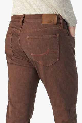 Cool Tapered-Legged Jeans in Cognac Diagonal