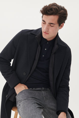 Breather Coat in Dark Navy