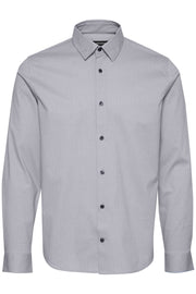 Trostol Geo-Print Sport Shirt in Dark Navy