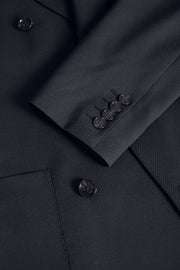 Garet Double-Breasted Blazer in Dark-Blue Salute Cavalry Twill