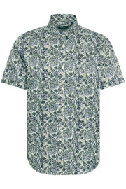 Trostol Short-Sleeved Concealed Button-Down Sport Shirt in Light Army