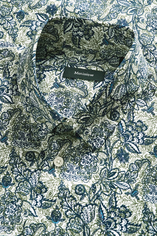 Trostol Short-Sleeved Concealed Button-Down Sport Shirt in Light Army