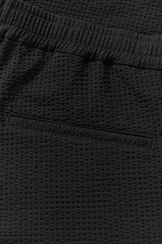 Fisher Shorts in Black Seersucker