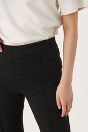 Pontas Pant in Dark-Grey Small Check and Grey Windowpane Check