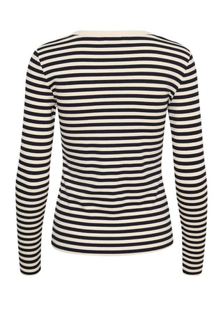 Emmelia T-Shirt in Dark Navy Stripes