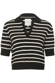 Ellanora Sweater in Black Stripe