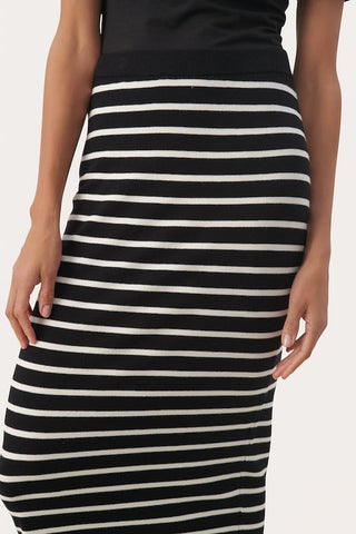 Emmarie Skirt in Black Stripe