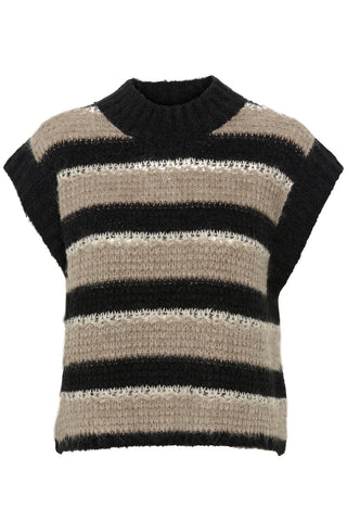 Landa Sweater Vest in Mink Mélange Stripe