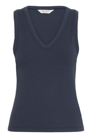 Nikkia Sleeveless T-Shirt in After Midnight Dark Blue