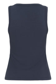 Nikkia Sleeveless T-Shirt in After Midnight Dark Blue