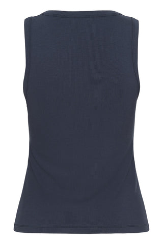 Nikkia Sleeveless T-Shirt in After Midnight Dark Blue