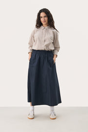 Nanasofie Cotton Midi Skirt in 2 Colours