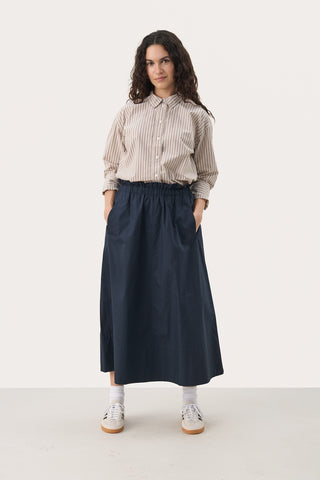 Nanasofie Cotton Midi Skirt in 2 Colours