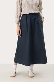 Nanasofie Cotton Midi Skirt in 2 Colours