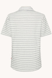 Short Sleeve Shirt in Off-White Stripe